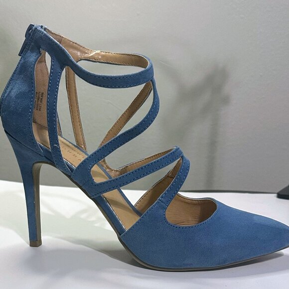 LC Lauren Conrad Blue Strappy Heels - Picture 2 of 13